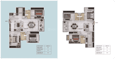 Image of 813 Sq.ft 2 BHK Apartment / Flat for sale in Nambiar Millennia, Anekal, Bengaluru for Rs. 8500000