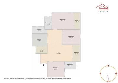 Image of 1700 Sq.ft 3 BHK Apartment / Flat for sale in SNN Raj Greenbay by SNN Raj Corp, Electronic City, Bengaluru for Rs. 23000000