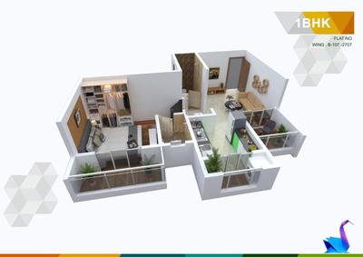 Image of 1050 Sq.ft 2 BHK Apartment / Flat for sale in Sky Tisai Residency, Kalyan East, Kalyan for Rs. 7800000