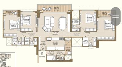 Image of 2500 Sq.ft 3 BHK Apartment / Flat for sale in L And T Crestoria Estate T5, Panvel, Navi Mumbai for Rs. 16000000