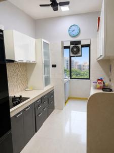 Kitchen Image of 1050 Sq.ft 3 BHK Apartment / Flat for rent in K Raheja Interface Heights, Malad West Mumbai for Rs. 125000