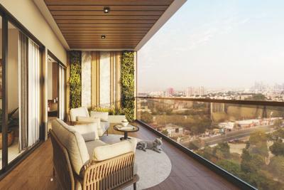 Balcony Image of 1166 Sq.ft 2 BHK Apartment / Flat for sale in Tanishq Meridian, Charholi Budruk Pune for Rs. 9300000
