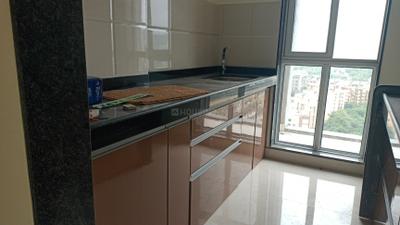 Kitchen Image of 520 Sq.ft 1 BHK Apartment / Flat for rent in Kasarvadavali Thane for Rs. 21000