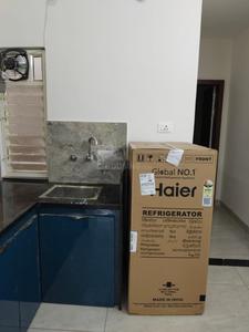 Kitchen Image of 450 Sq.ft 1 BHK Builder Floor for rent in Mahalakshmi Nagar Indore for Rs. 17000
