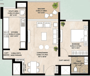 Image of 1227 Sq.ft 2 BHK Apartment / Flat for sale in Kharadi Annex, Pune for Rs. 10600000