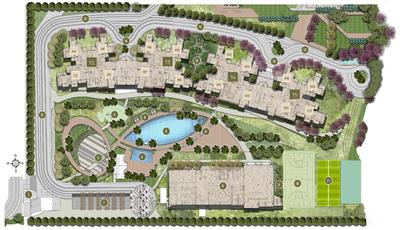 Floor Plan Image of 1500 Sq.ft 3 BHK Apartment / Flat for sale in Ashiana The Centre Court, Sector 88A Gurgaon for Rs. 22500000