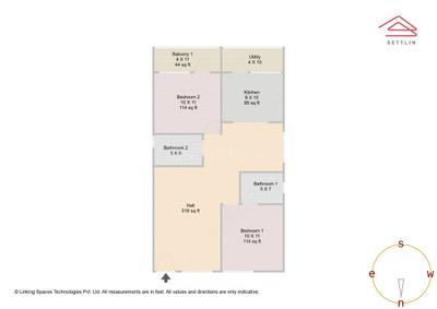 Image of 1000 Sq.ft 2 BHK Apartment / Flat for sale in Sorahunase, Bengaluru for Rs. 7600000