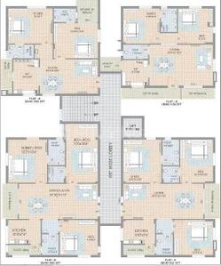 Image of 1488 Sq.ft 3 BHK Apartment / Flat for rent in Riddhi Pebble, Madhapur, Hyderabad for Rs. 45000