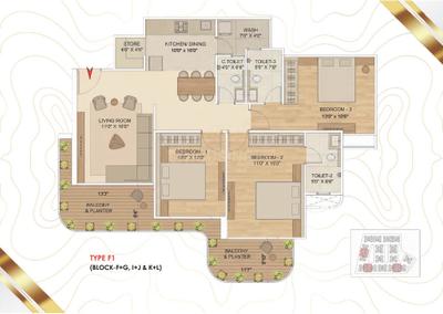 Image of 1168 Sq.ft 3 BHK Apartment / Flat for sale in Satellite, Ahmedabad for Rs. 16592000