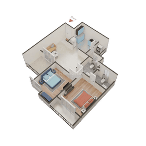 Image of 1320 Sq.ft 3 BHK Apartment / Flat for sale in Basil Mondale, Mundhwa, Pune for Rs. 9000000