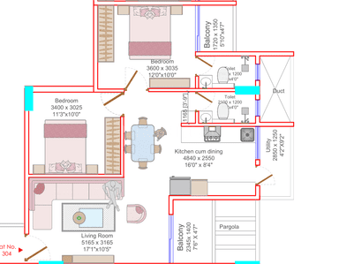 Image of 1156 Sq.ft 2 BHK Apartment / Flat for sale in Aarambh, Beltarodi, Nagpur for Rs. 5086400