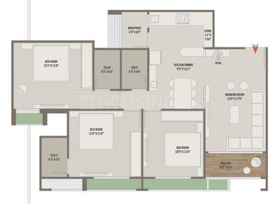Image of 1800 Sq.ft 3 BHK Apartment / Flat for sale in Vaishno Devi Circle, Ahmedabad for Rs. 7600000