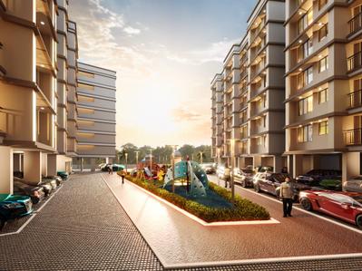 Image of 365 Sq.ft 1 RK Apartment / Flat for sale in Shree Galaxy Vrundavan, Vangani, Thane for Rs. 1090000