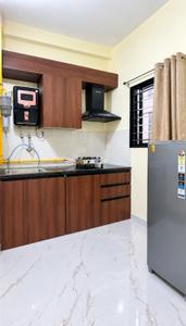 Kitchen Image of 300 Sq.ft 1 RK Apartment / Flat for rent in Tejaji Nagar Indore for Rs. 14000