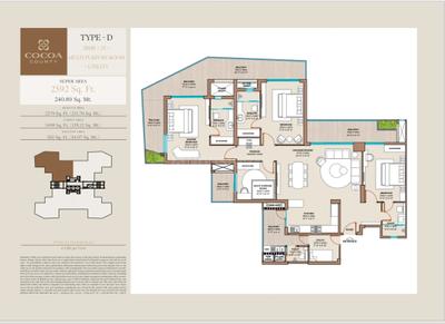 Image of 2592 Sq.ft 3 BHK Apartment / Flat for sale in Sector 88B, Gurgaon for Rs. 40000000