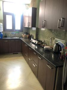 Kitchen Image of 550 Sq.ft 1 BHK Builder Floor for rent in Pitampura New Delhi for Rs. 17800