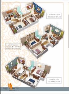 Floor Plan Image of 1100 Sq.ft 2 BHK Apartment / Flat for sale in Manewada Nagpur for Rs. 5500000