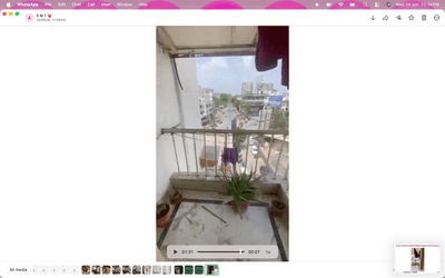 Balcony Image of 1200 Sq.ft 2 BHK Apartment / Flat for rent in Adajan Surat for Rs. 21000