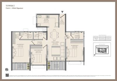 Image of 1455 Sq.ft 3 BHK Apartment / Flat for sale in K Raheja Vistas T6 And T7, Mahalunge, Pune for Rs. 13700000