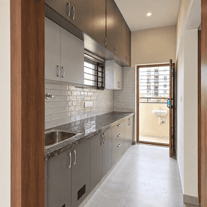 Kitchen Image of 600 Sq.ft 1 BHK Independent House for rent in Harlur Bengaluru for Rs. 30000