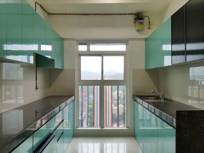 Kitchen Image of 800 Sq.ft 2 BHK Apartment / Flat for rent in Ten X Habitat Raymond Realty Tower J, Thane West Thane for Rs. 45000