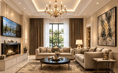 Living Room Image of 4000 Sq.ft 4 BHK Villa for sale in Godrej Florenne Phase II, Bhovi Palya Bengaluru for Rs. 58500000
