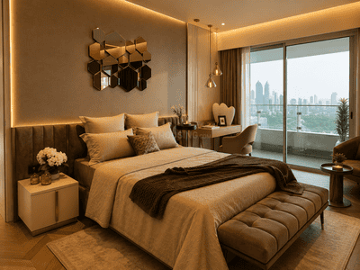 Bedroom Image of 2500 Sq.ft 3.5 BHK Apartment / Flat for sale in Lokhandwala Minerva, Worli Mumbai for Rs. 149000000