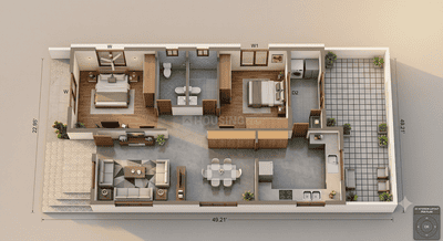 Image of 1100 Sq.ft 2 BHK Independent House for sale in Gulmohar Greens, Doma-1, Raipur for Rs. 4682251