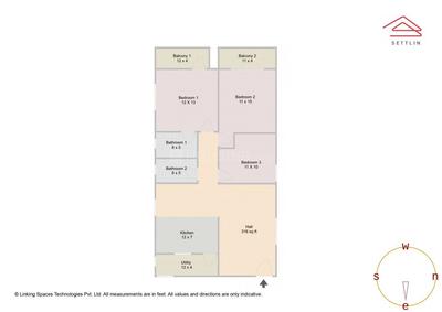 Image of 1550 Sq.ft 3 BHK Apartment / Flat for sale in Srivari Gracious by Srivari  Infrastructures, Gottigere, Bengaluru for Rs. 13900000