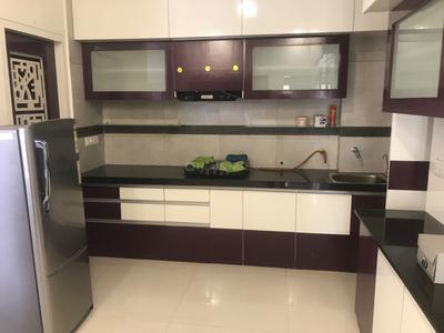 Kitchen Image of 1400 Sq.ft 3 BHK Apartment / Flat for rent in Harni Vadodara for Rs. 35000