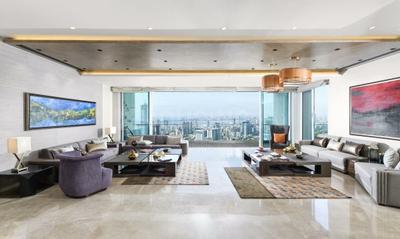 Living Room Image of 1350 Sq.ft 3 BHK Apartment / Flat for sale in Rustomjee Crown Phase 2, Prabhadevi Mumbai for Rs. 93500000