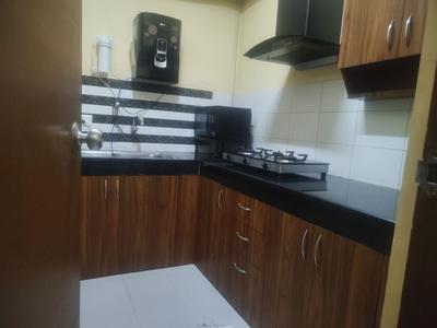 Kitchen Image of 756 Sq.ft 2 BHK Apartment / Flat for rent in Unitech Uniworld City, New Town Kolkata for Rs. 35000