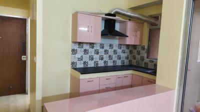 Kitchen Image of 800 Sq.ft 3 BHK Apartment / Flat for rent in Alcove New Kolkata Sangam, Serampore Hooghly for Rs. 22000