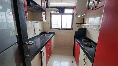 Kitchen Image of 650 Sq.ft 1.5 BHK Apartment / Flat for rent in Mahavir Platinum, Chedda Nagar Mumbai for Rs. 53000