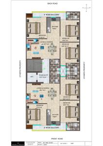 Floor Plan Image of 900 Sq.ft 3 BHK Apartment / Flat for sale in Uttam Nagar New Delhi for Rs. 7500000
