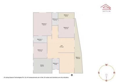 Image of 1896 Sq.ft 3 BHK Apartment / Flat for sale in Sanaathana Chamanti by Sanaathana Infra Projects , K R Puram, Bengaluru for Rs. 17050000