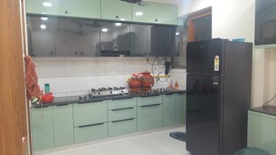 Kitchen Image of 1755 Sq.ft 3 BHK Apartment / Flat for sale in Nia Nami Riverside 46, Raysan Gandhinagar for Rs. 10500000