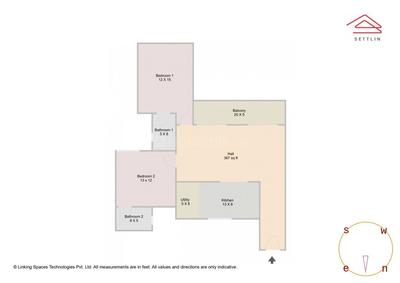 Image of 1520 Sq.ft 2 BHK Apartment / Flat for sale in Kannamangala - Whitefield Hoskote Road, Bengaluru for Rs. 21800000