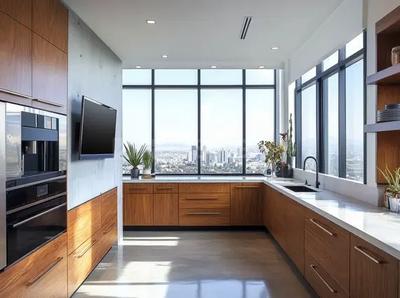 Kitchen Image of 2061 Sq.ft 4 BHK Apartment / Flat for sale in Runwal Auris Serenity Tower 4 Residential, Malad West Mumbai for Rs. 65000000