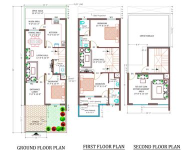 Floor Plan Image of 2450 Sq.ft 4 BHK Independent House for sale in Shankar Nagar Raipur for Rs. 11000000