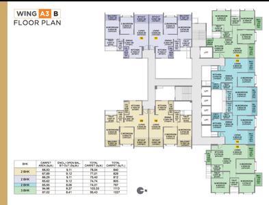 Image of 885 Sq.ft 2 BHK Apartment / Flat for sale in Aditya Vivaaz A3, Ravet, Pune for Rs. 9000000
