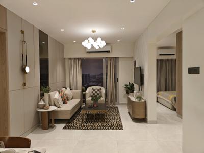 Living Room Image of 634 Sq.ft 2 BHK Apartment / Flat for sale in Siddha Sky Phase V, Sion Mumbai for Rs. 17800000