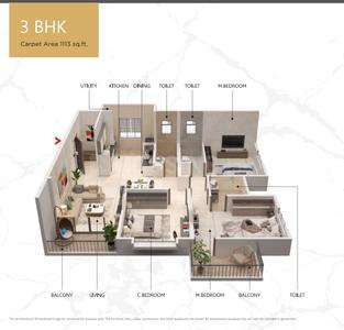 Image of 1211 Sq.ft 2 BHK Apartment / Flat for sale in Aditya Vivaaz, Ravet, Pune for Rs. 7200000