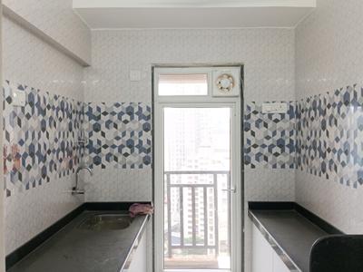 Kitchen Image of 400 Sq.ft 1 BHK Apartment / Flat for rent in Raunak Bliss, Kasarvadavali Thane for Rs. 25000