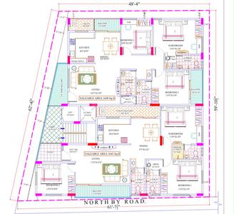 Image of 1615 Sq.ft 3 BHK Apartment / Flat for sale in Subramanyapura, Bengaluru for Rs. 12000000