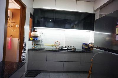 Kitchen Image of 1080 Sq.ft 2 BHK Apartment / Flat for sale in Ashapura Samanvay Skyview, Tragad Ahmedabad for Rs. 6500000