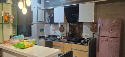 Kitchen Image of 1500 Sq.ft 3 BHK Apartment / Flat for rent in Kesar Harmony, Kharghar Navi Mumbai for Rs. 105000