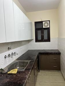 Kitchen Image of 620 Sq.ft 1 BHK Builder Floor for rent in Hari Nagar New Delhi for Rs. 18000