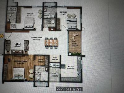 Image of 2277 Sq.ft 3 BHK Apartment / Flat for sale in DSR Altitudes, Osman Nagar, Hyderabad for Rs. 13662000