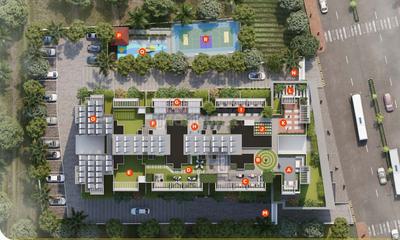 Image of 877 Sq.ft 2 BHK Apartment / Flat for sale in Anshul Unity Towers, Handewadi, Pune for Rs. 5400000